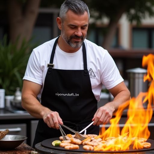 Ανοιχτόχρωμο ψάρι με χρυσό μαρινάρισμα και φρέσκα λαχανικά.